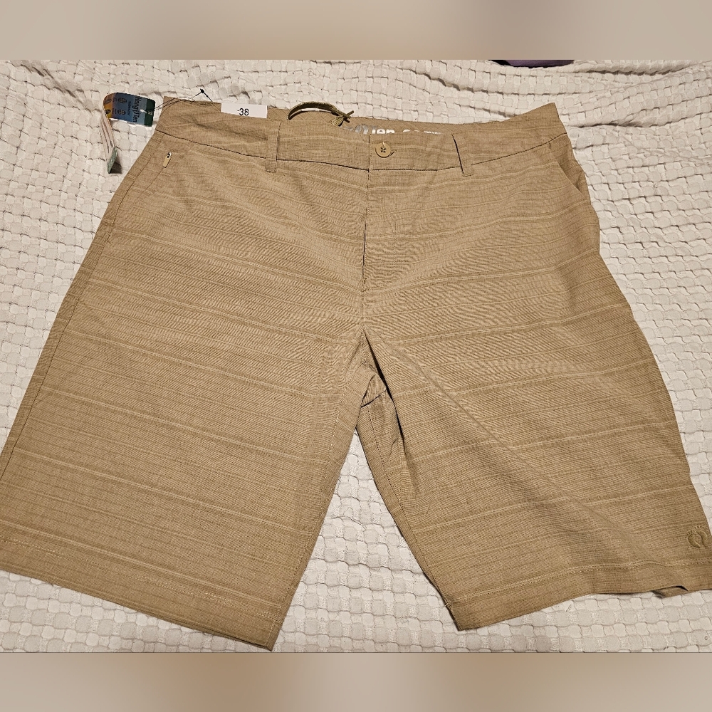 NWT Men's Hang Ten Tan Hybrid Shorts - Size 38